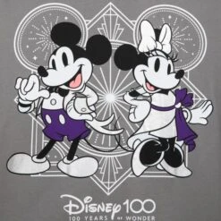 Vente Chaude T-shirt à Manches Longues Mickey Et Minnie Disney100 Celebration Pour Adultes -Costumes Magie 2403049490037M 4