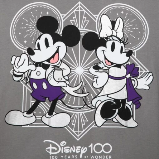 Vente Chaude T-shirt à Manches Longues Mickey Et Minnie Disney100 Celebration Pour Adultes – Image 5