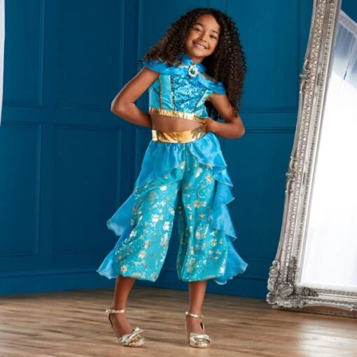 Disney Vente Chaleur Déguisement Jasmine Pour Enfants, Aladdin – Image 2