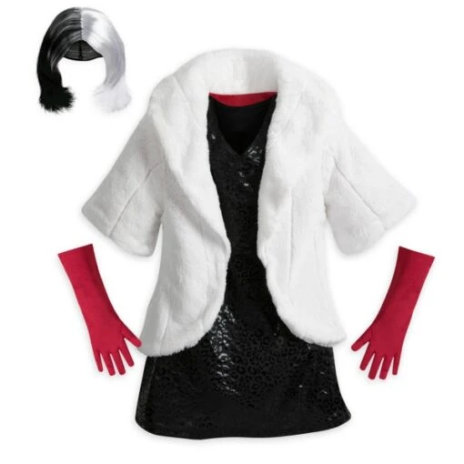 Disney Vente Chaleur Costume Cruella D’Enfer Pour Enfants, Les 101 Dalmatiens – Image 2