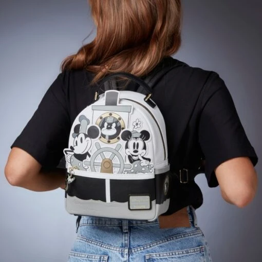 Disney Nouveau Style Loungefly Mini Sac à Dos Steamboat Willie – Image 2
