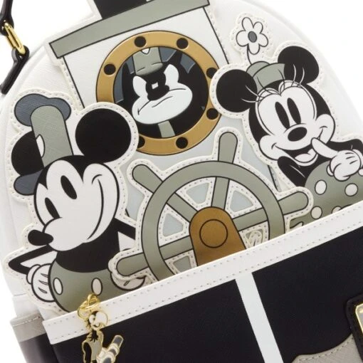 Disney Nouveau Style Loungefly Mini Sac à Dos Steamboat Willie – Image 6