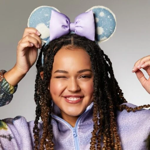 Magasin En Ligne Disneyland Serre-tête à Oreilles De Minnie Lavande En Denim Pour Adultes – Image 2