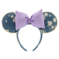 Magasin En Ligne Disneyland Serre-tête à Oreilles De Minnie Lavande En Denim Pour Adultes