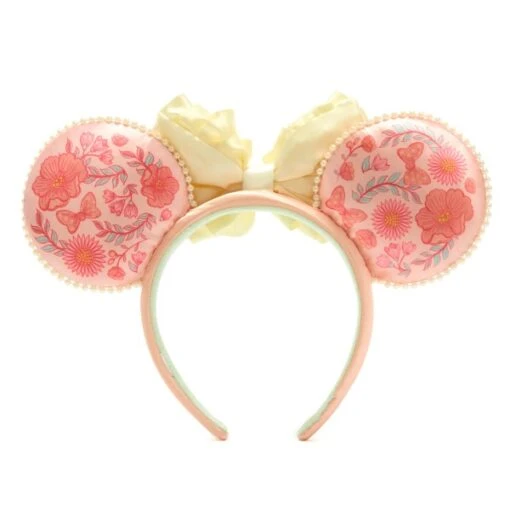 Vente Chaleur Disneyland Oreilles De Minnie Pink Floral Pour Adultes – Image 3