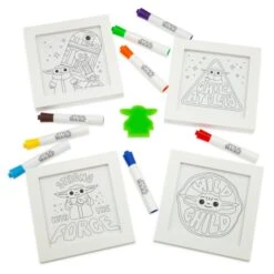 Disney Vente Chaude Illustrations Encadrées à Colorier Grogu, The Mandalorian