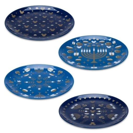 Disney Nouveaux Produits Lot De 4 Assiettes Mickey Mouse Hanoucca – Image 3