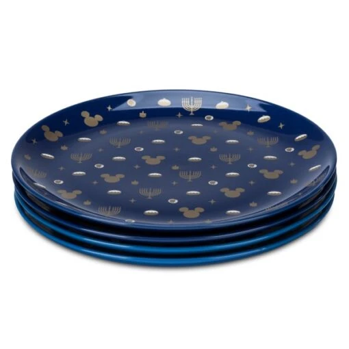 Disney Nouveaux Produits Lot De 4 Assiettes Mickey Mouse Hanoucca – Image 4